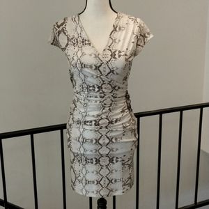 Jennifer Lopez sexy snakeskin print form fitting dress XS